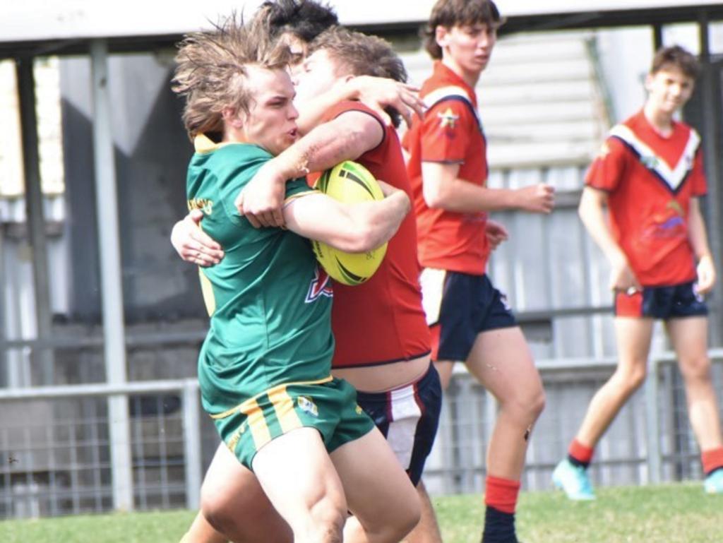 Rockhampton District Secondary Schools Rugby League grand finals, Year 10A, St Brendan’s College versus Emmaus College Browne Park, September 10, 2022.