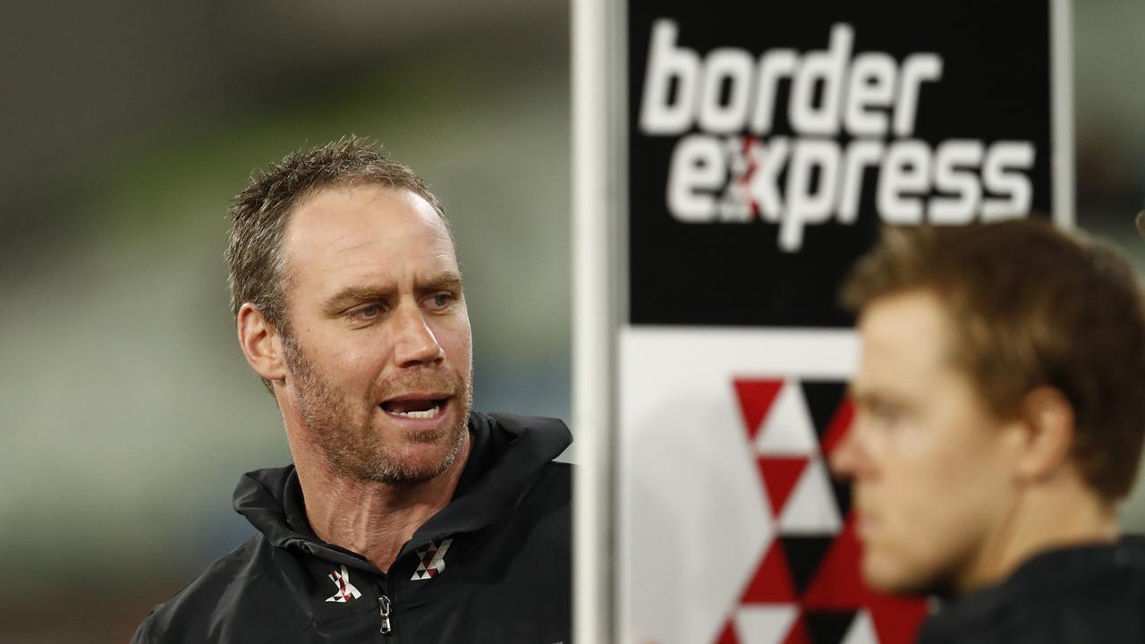 Essendon coach Ben Rutten has called for greater umpiring consistency after a contentious decision late in the game against Melbourne.