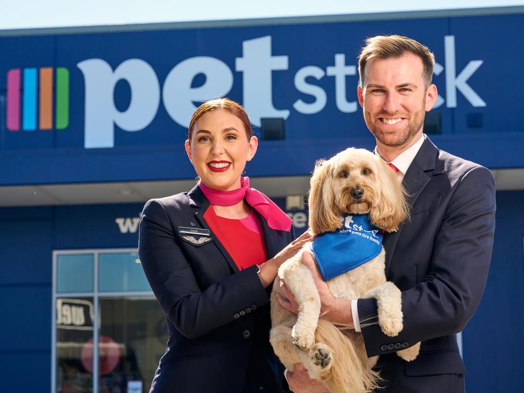 Petstock and Qantas announce a points partnership. Picture: Supplied