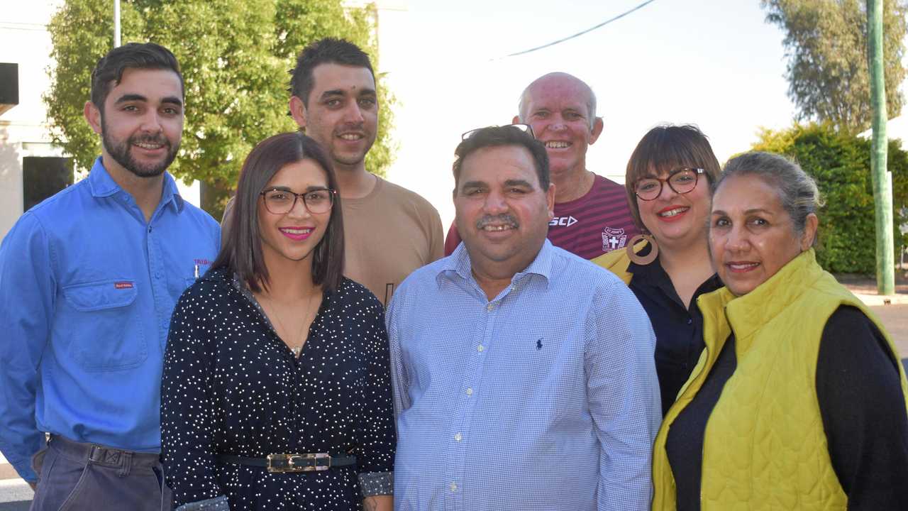 RELAYING FOR A CAUSE: BACK: Tallis and Andrew Landers, Bryan Vickery. FRONT: Kaitlyn, Rodney, Jezamay and Debbie Landers. Picture: Ellen Ransley