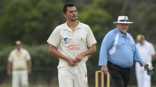 Star paceman Chris Pereira is back at Endeavour Hills. Picture: Susan Windmiller