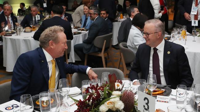 Andrerw Forrest and Prime Minister Anthony Albanese. He says he is willing to work with the federal government to take ‘immediate and effective action’ to rein in Meta.