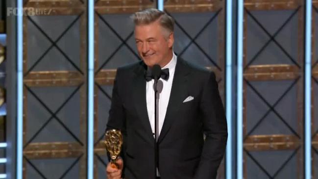 Alec Baldwin wins Emmy, pokes fun at U.S. President Donald Trump