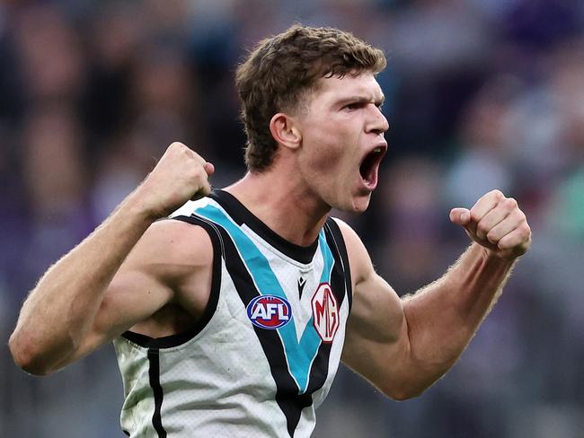 Mitch Georgiades just missed out on the top 40 despite a strong season for Port Adelaide. Picture: Will Russell/AFL Photos via Getty Images