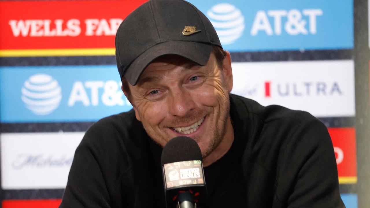 Australian coach Tony Gustavsson was rapt with the Matildas’ second half performance in their 2-0 win over Mexico in San Antonio, Texas. Picture: Ronald Cortes / Getty Images