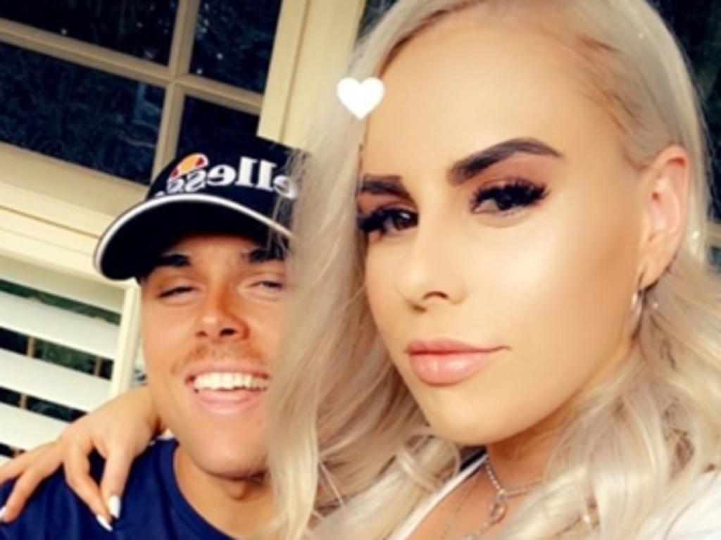 Melissa Goodwin formed a relationship with Caleb Valeri (right) shortly after he was released from prison. Picture: Instagram.