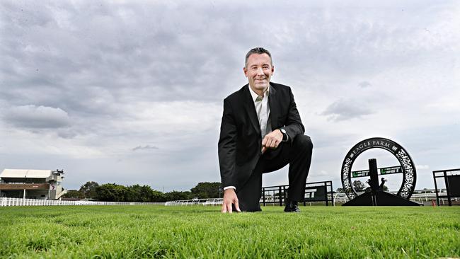 Queensland Racing boss Brendan Parnell at Eagle Farm racetrack. Pic Annette Dew