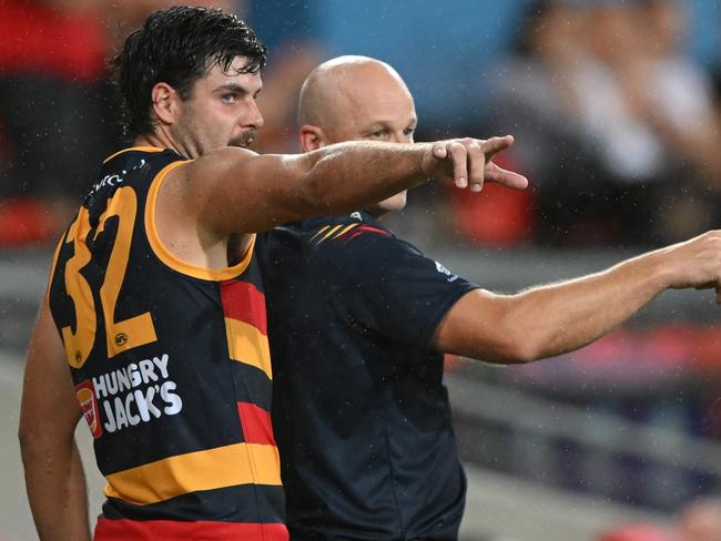 Adelaide needs Darcy Fogarty to respond against the Cats. Picture: Matt Roberts/AFL Photos