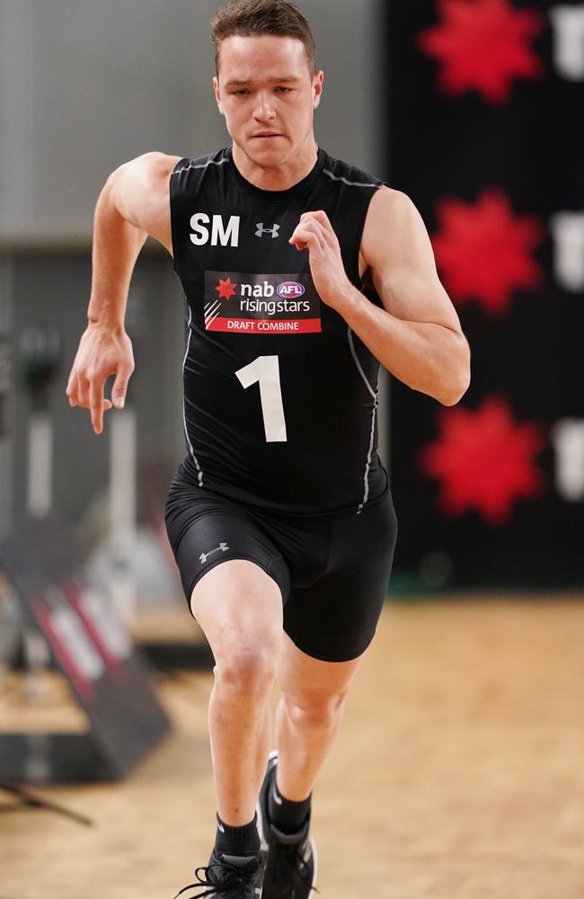 Riley Baldi at the draft combine in 2019.