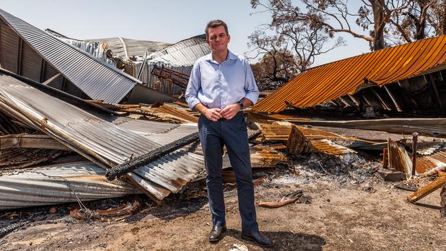 Newly appointed leader of the National Bushfire Recovery Agency Andrew Colvin on Kangaroo Island. Picture: Sean McGowan