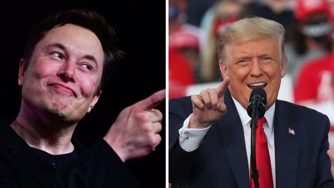 Elon Musk has slammed Donald Trump's Constitution call. Pictures: Frederic J. Brown/AFP, Joe Raedle/Getty Images/AFP