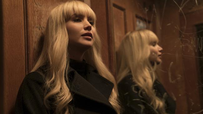 Jennifer Lawrence in a scene from the spy thriller Red Sparrow. Picture: 20th Century Fox Films