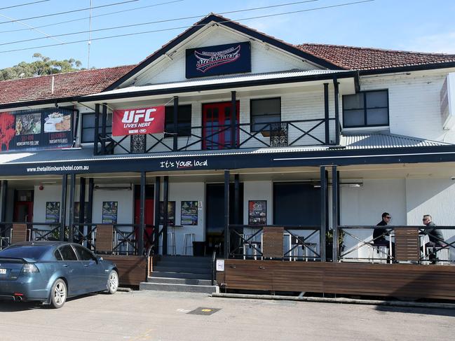 The Tall Timbers Hotel at Ourimbah is a meeting place for locals but fronts onto the Pacific Hwy.