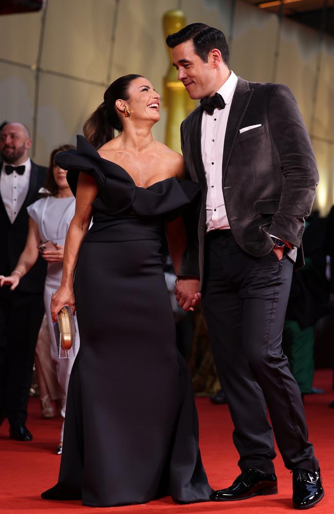 Ada Nicodemou and James Stewart. Picture: Hanna Lassen/Getty Images for TV WEEK Logie Awards