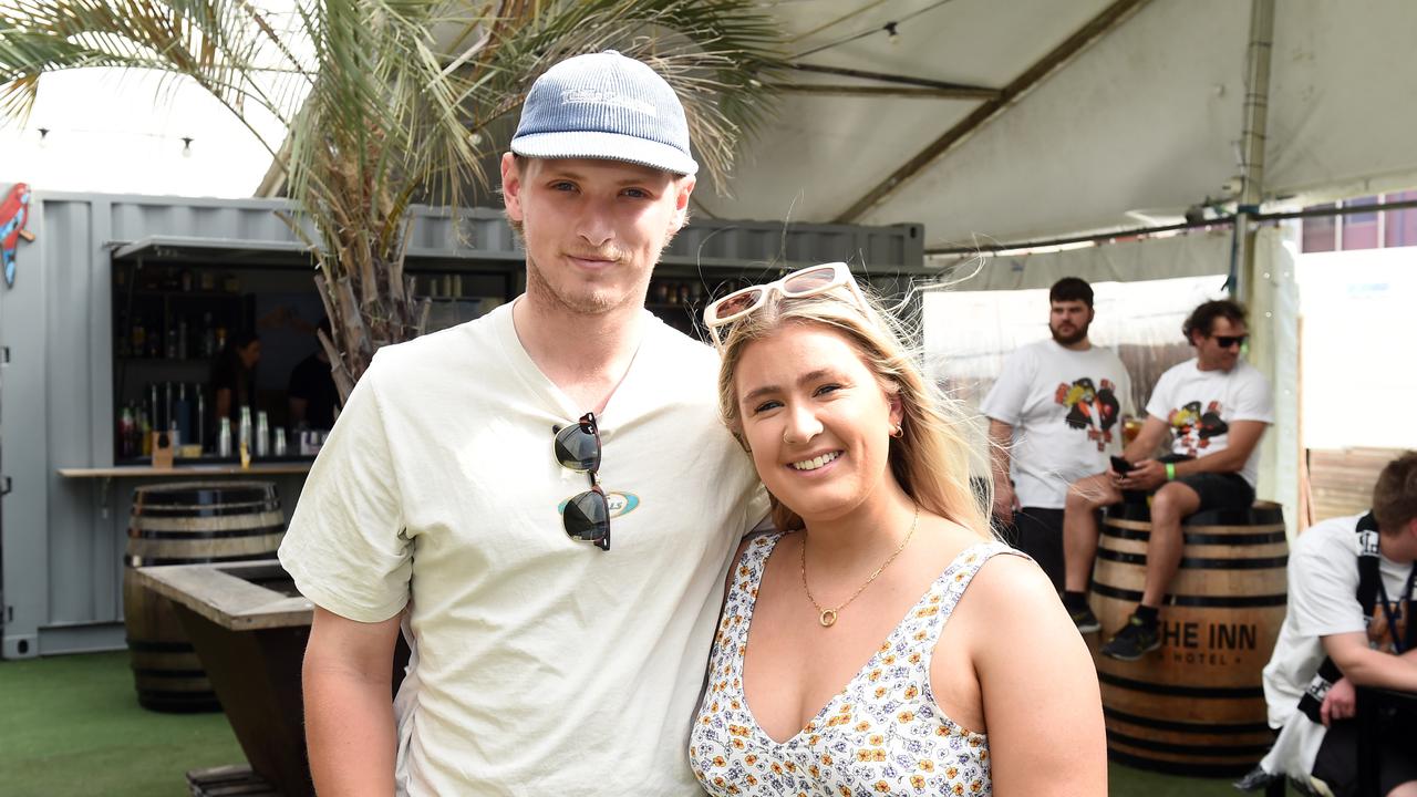 Tyler Kosic and Amy Rose. AFL GF in Geelong.