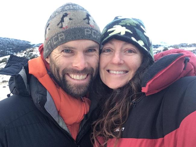 Mr Farrell and his fiancee Karen Waller who said she was ‘too scared’ to fly with him. Picture: Supplied