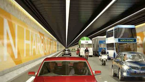 Artist's impressions of Western Harbour Tunnel