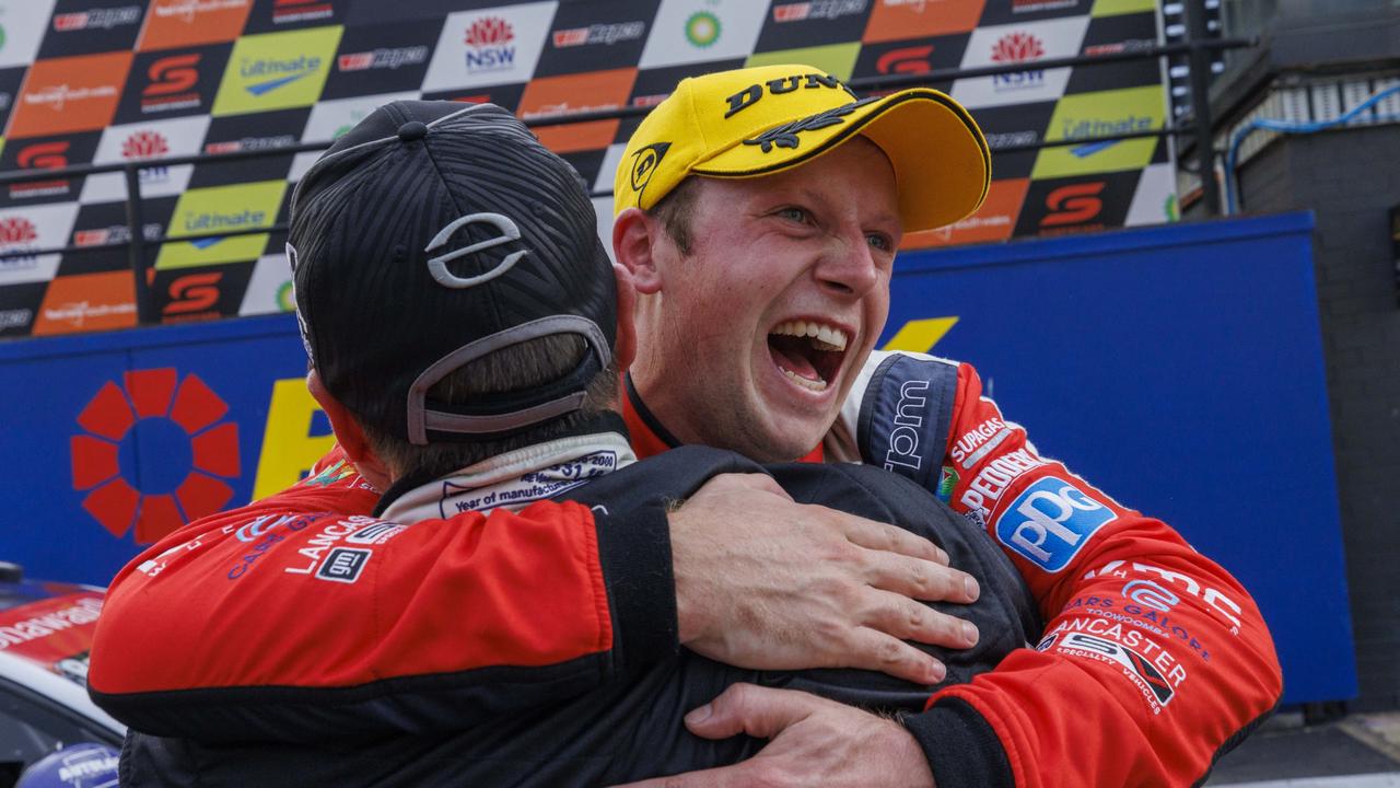 Will Brown celebrates his first V8 Supercars Championship win. Picture: Supercars/Edge Photographics