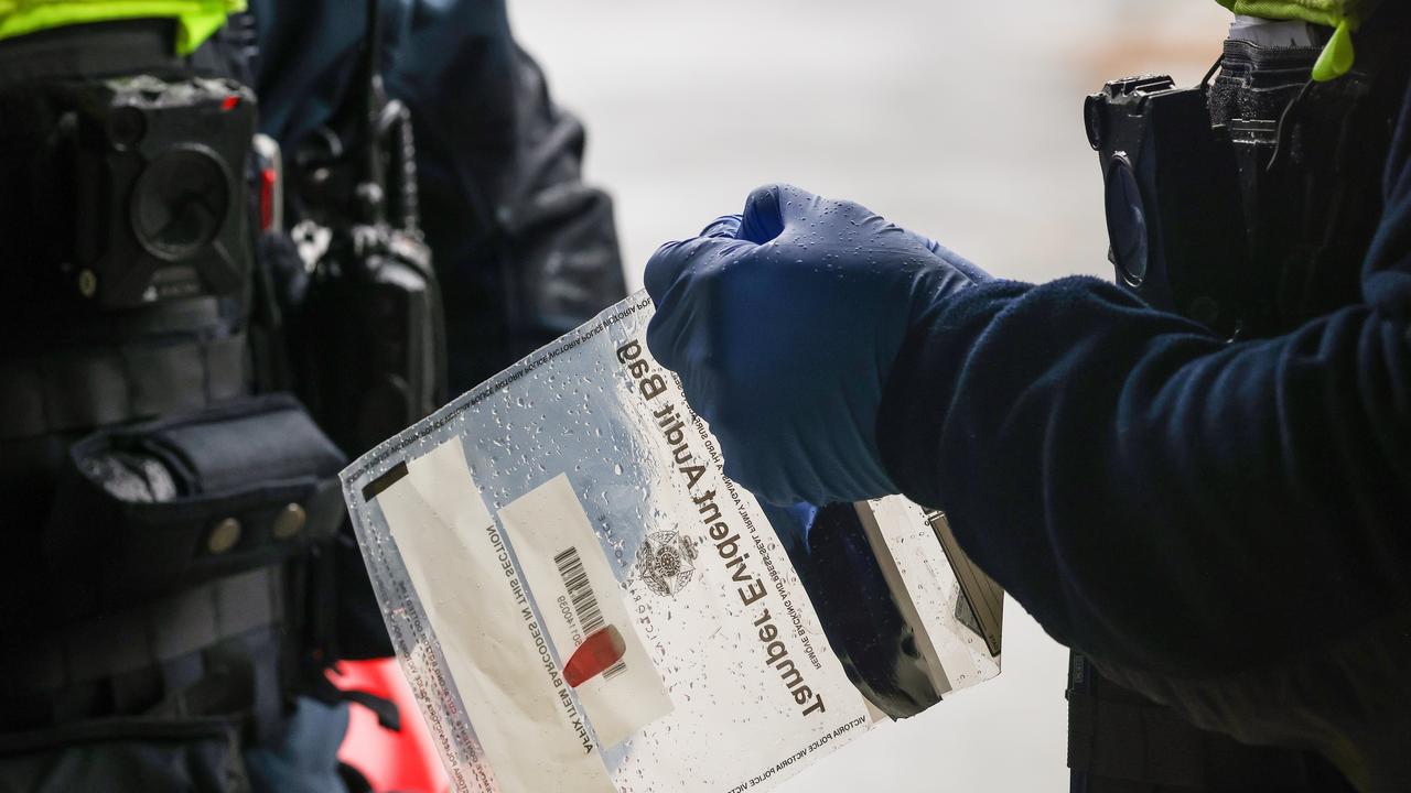 Police found evidence of fake nails at the scene after shooting a house in Doncaster East.Photo: NCA NewsWire/Ian Curry