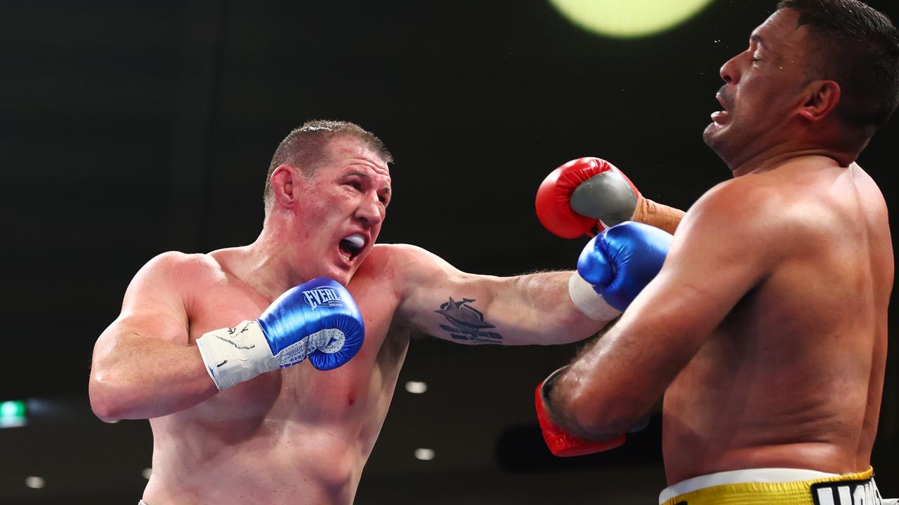 Paul Gallen was too good for Justin Hodges in their first fight. (Photo by Chris Hyde/Getty Images)