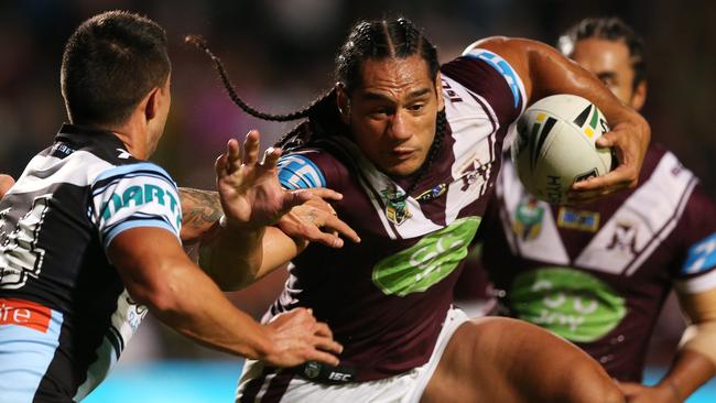 Martin Taupau returns for Manly this weekend. Picture. Phil Hillyard