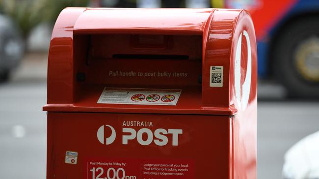 Australia Post again warns of an ‘unsustainable’ business model as letter volumes decline and a Covid-19 parcel surge ends. Picture: NCA NewsWire / Naomi Jellicoe