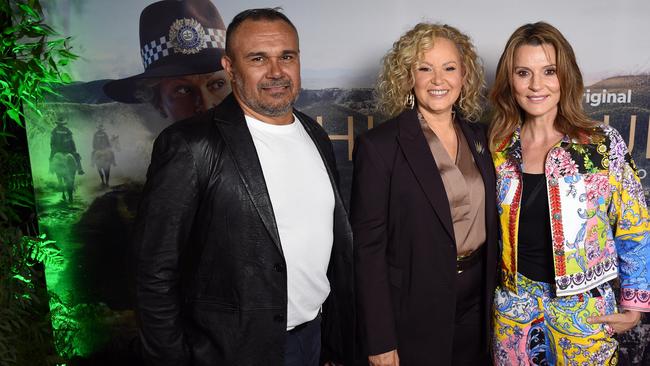 Aaron Pederson, Leah Purcell and Sarah Wiseman. Picture: David Smith.