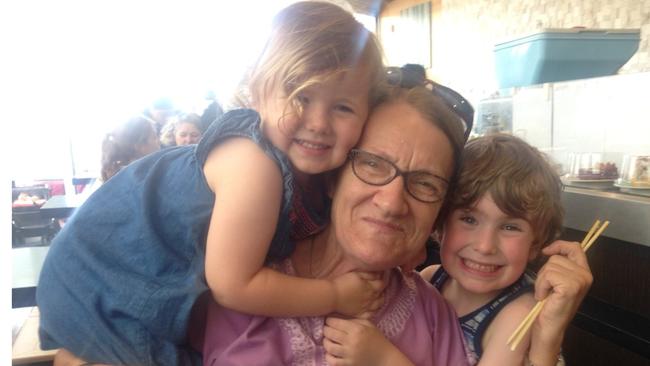 Gayl Gray from Helensvale on the Gold Coast. She is pictured here with her grandchildren - Iris and Oliver.