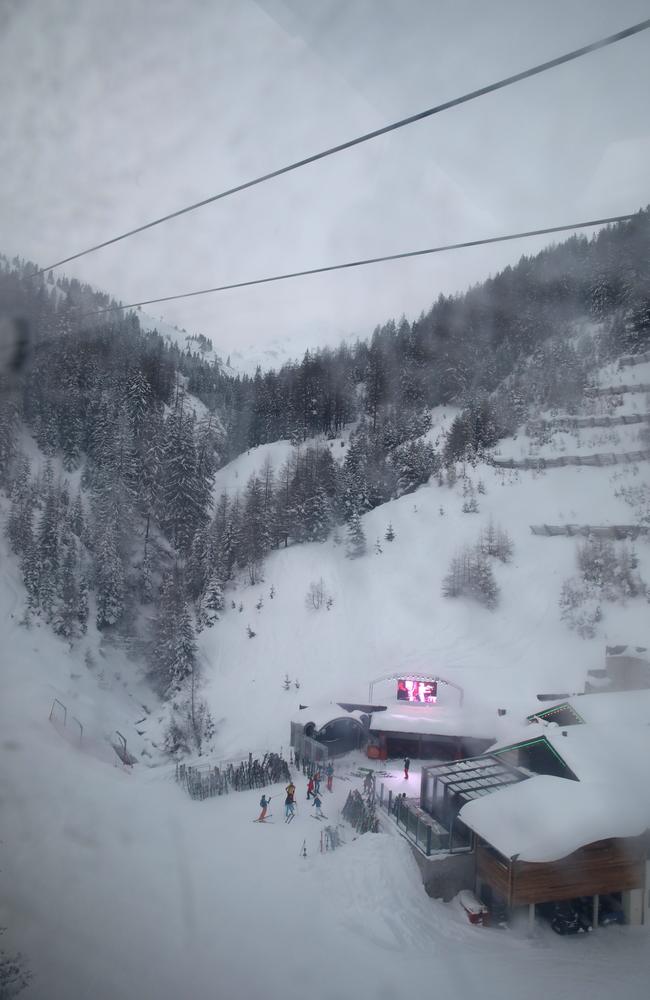 This is the entrance of the valley in St Anton am Arlberg in Tirol state, Austria where the Meyer family was caught in an avalanche and Max Meyer died. Picture: Ella Pellegrini