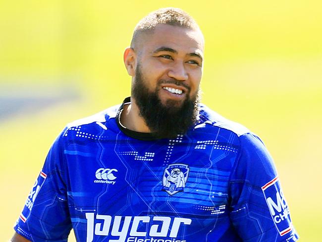 Frank Pritchard at  Canterbury Bulldogs training at Belmore Sports Ground. pic Mark Evans