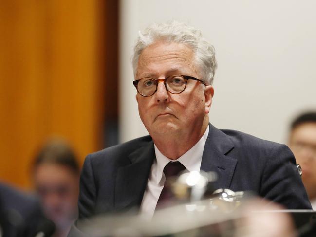 The University of Sydney Professor Mark Scott AO, Vice Chancellor and President at a public senate hearing for Overseas Students Amendment (Quality and Integrity) Bill 2024 (Provisions) on Education Services.Jane Dempster/The Australian.