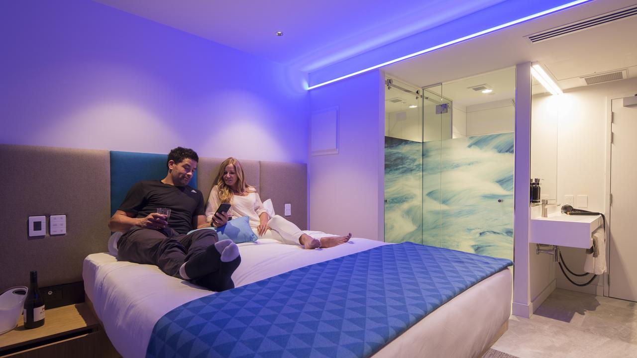 Guests can even adjust the room's lighting with their smartphones at New Zealand’s first smart hotel, Mi-Pad. Picture: Mi-Pad Queenstown