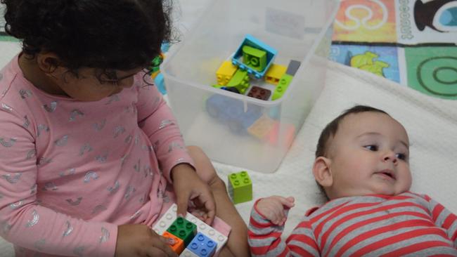 Melanie with baby Liam. Picture: World Vision Australia