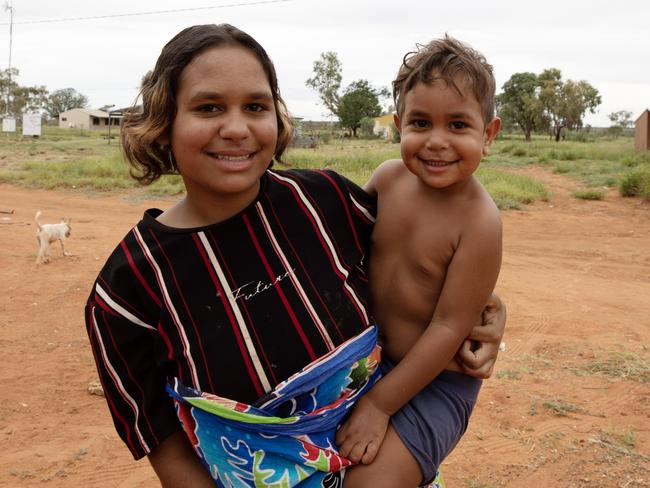 Kalisha Raggett, 12, with brother Neiah Mulladad. Picture: Liam Mendes