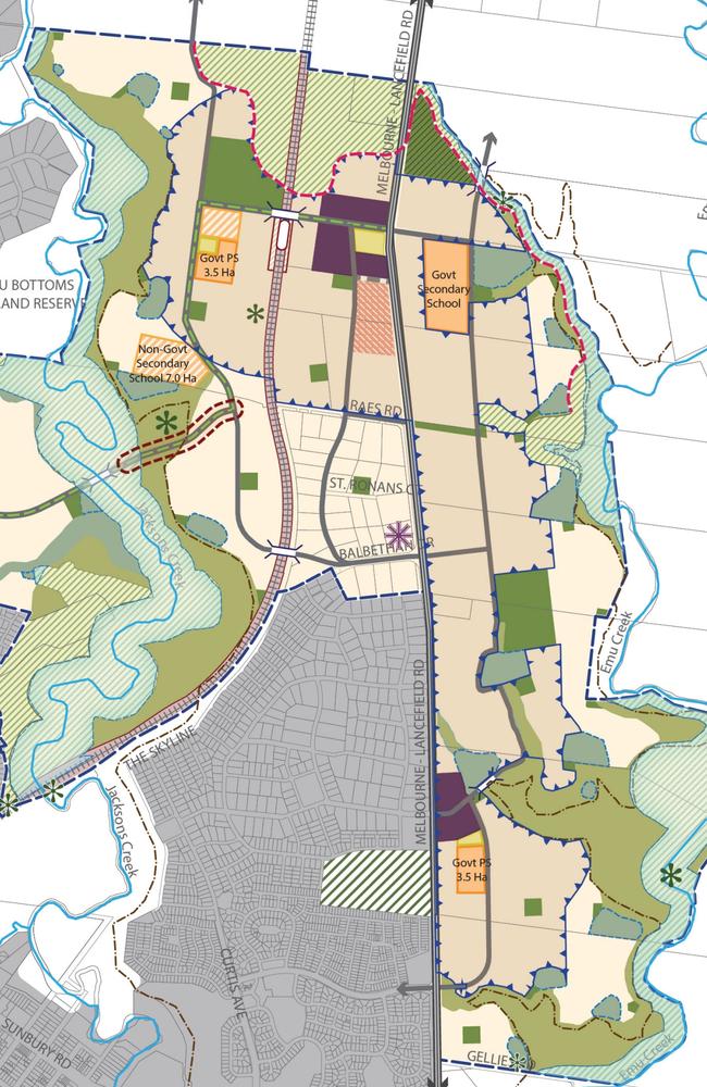 The Lancefield Road precinct structure plan.