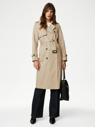 Cotton Rich Belted Longline Trench Coat. Picture: Marks and Spencer.