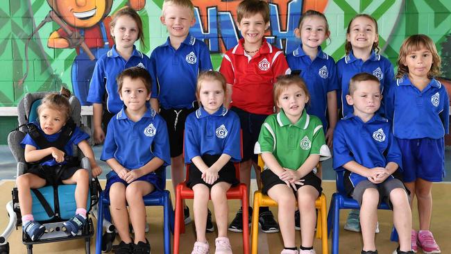 Gayndah State School Preps. Back from left: Blair, Riley, Travis, Aurora, Jewel. Front from left: Kaidien, Willow, Luca, Zeppelin, Won-Gari. Picture: Patrick Woods.