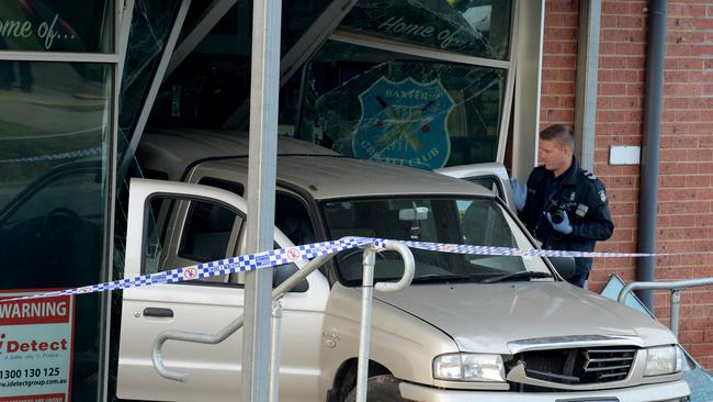 The car’s occupants fled the scene empty-handed. Picture: Andrew Henshaw