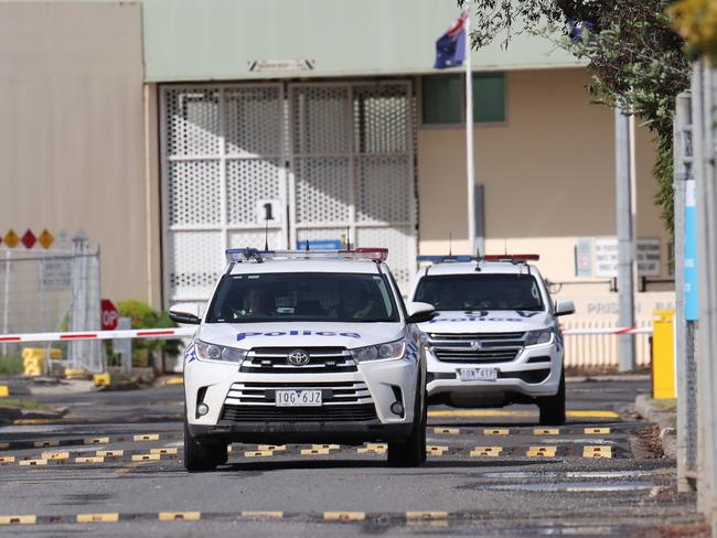 Police on scene at Barwon Prison. Reports of prison riot at Barwon Prison, Lara. No other info. Picture: Peter Ristevski