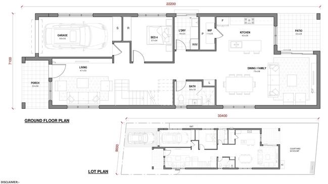 The homes take up almost all of their blocks. Picture: realestate.com.au / Bathla