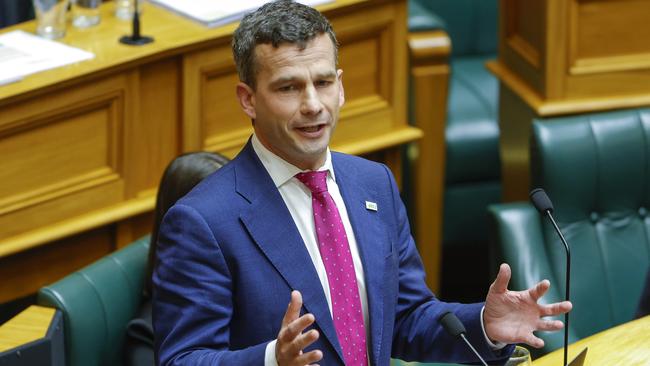 ACT Party leader David Seymour speaks during budget day 2022 at parliament.