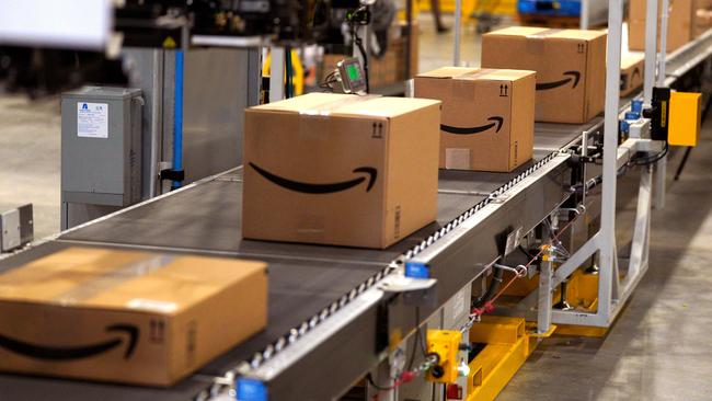 Amazon has lifted its market share to account for more than 40 per cent of all online traffic in Australia. Picture: AFP