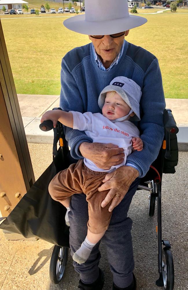 Vasile Bagu with great grandson Hunter.