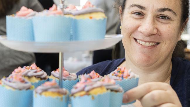 Louise Anthony P&amp;C President at the cake stall at Panania North Public School. Picture: Matthew Vasilescu