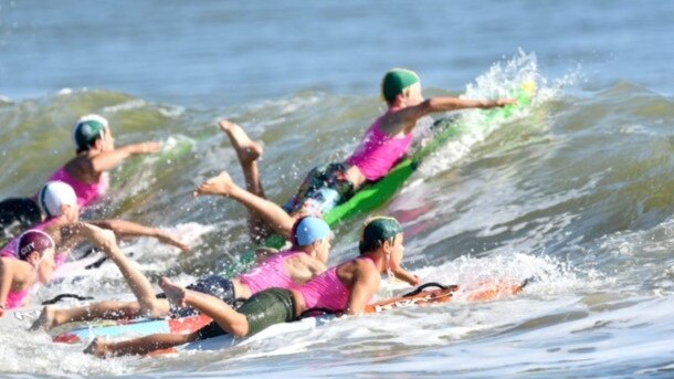 There was close competition in the boy’s board racing.