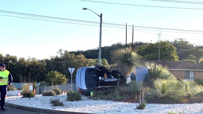 Two cars collided at Salamander Bay killing two people. Pic: Peter Lorimer
