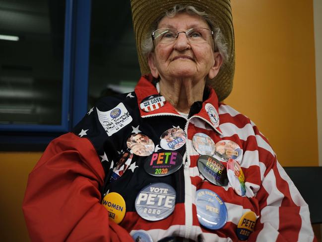 Buttigieg supporter Pat Provencher during a campaign event in Laconia, New Hampshire. Picture: Spencer Platt/Getty Images/AFP