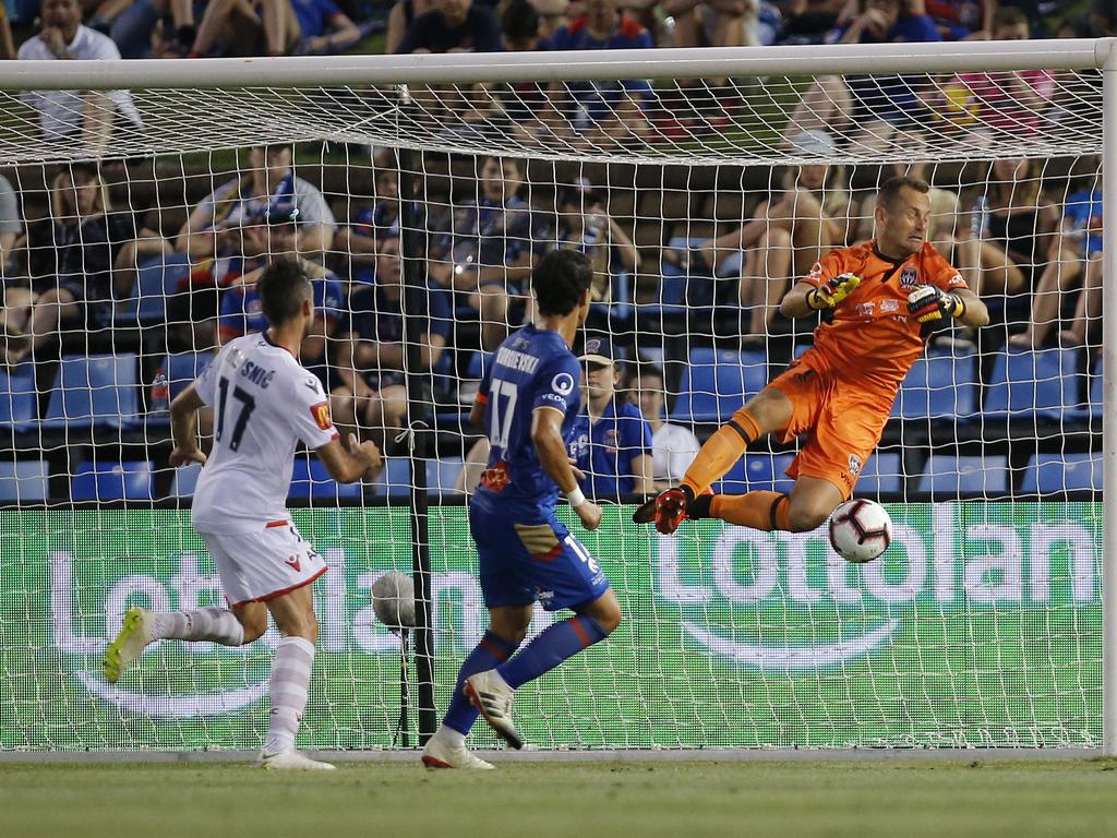 Adelaide United v Newcastle Jets: Craig Goodwin, Nikola Mileusnic | The ...