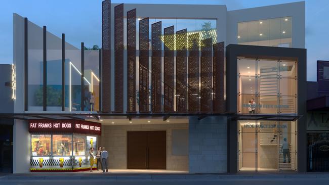 An artist's impression of the new entertainment complex at the former Club Dakota site on Maroondah Hwy in Ringwood. Picture: Robert Monaco/INHOUSECREATE.