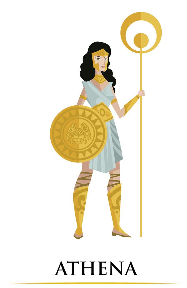 Athena, goddess of wisdom for greek myths